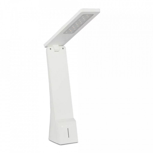 Lampa de birou LED 7099, dimabila, cu intrerupator touch, USB, 4W, 130lm, lumina rece, neutra, calda, aurie+alba, IP20, V-TAC