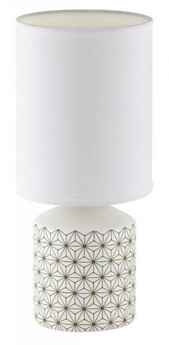 Lampa de birou Sophie, ceramica, textil, alb, 1 bec, dulie E14, 4399, Rabalux