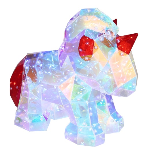 Lampa de veghe LED forma de unicorn 3W, lumina rece (6000K), IP20, USB, transparent/rosu