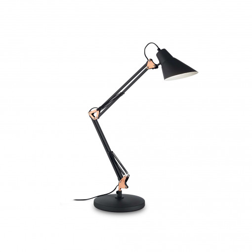 Lampa pentru birou SALLY, metal, negru, 1 bec, dulie E27, 061160, Ideal Lux [1]- savelectro.ro