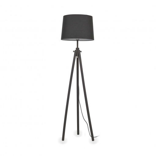 Lampadar YORK, metal, textil, negru, 1 bec, dulie E27, 121437, Ideal Lux