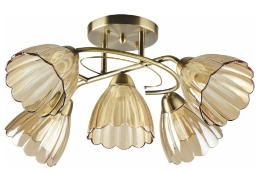 Lustra Lirio, 5xE27, Klausen, bronz+bej, stil clasic
