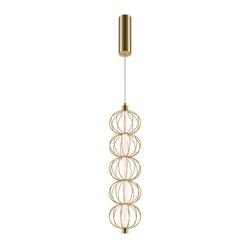 Pendul LED Golden Cage MOD216PL-L10G3K, 17W, 1050lm, lumina calda, IP20, auriu, Maytoni