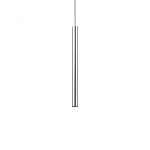 Pendul LED Ultrathin 187662, rotund, 11.5W, 1250lm, lumina calda, crom, IP20, Ideal Lux