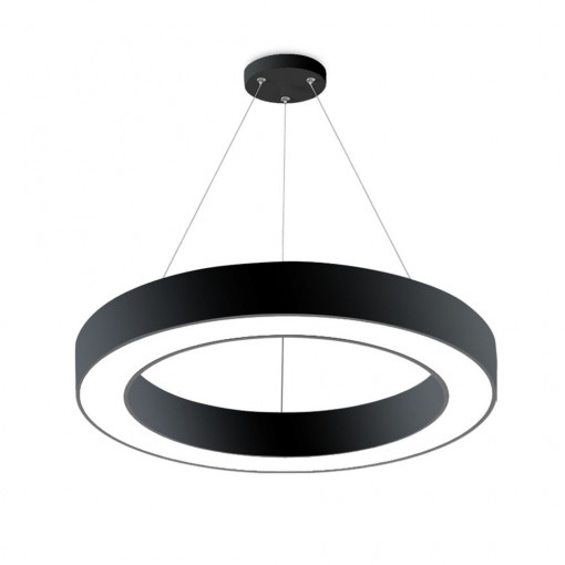 Plafoniera LED rotunda suspendata Blade, 36W, 3240 lm, temperatura de culoare ajustabila(3000-6000 K), neagra, Braytron Plus