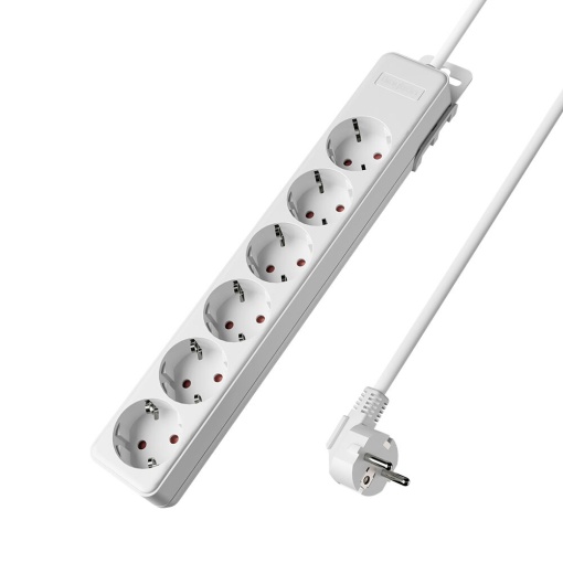 Prelungitor Braytron, 6 prize, protectie copii, cablu 3x1.5mmp, 1.5m, alb [1]- savelectro.ro