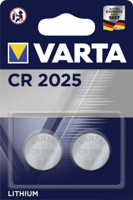 Set 2 baterii CR2025, Varta
