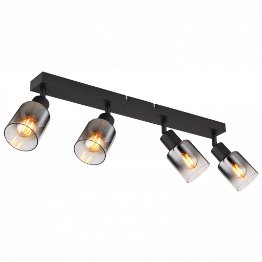 Spot Hubertus 54308-4, orientabil, 4xE14, fumuriu+negru, IP20, Globo Lighting