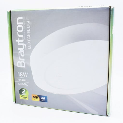 Spot LED 18W Aplicat, Rotund, Braytron, 1360lm, Lumina Neutra, Alb