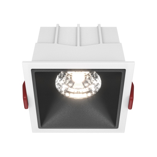 Spot LED incastrat Maytoni Alfa LED, 15W, 1150lm, 4000K, IP20, alb-negru