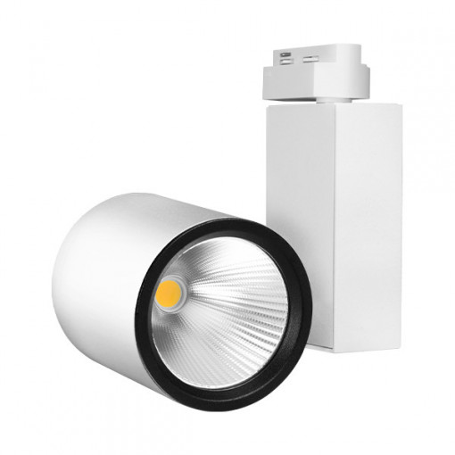 Spot LED pe sina, 30W, lumina calda(3000 K), 2660 lm, alb, Braytron Plus