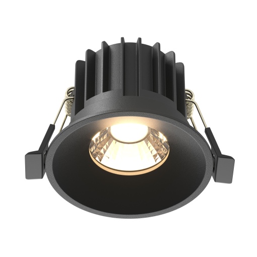 Spot LED Round DL058-12W3K-B, incastrat, 12W, 910lm, lumina calda, IP20, negru, Maytoni