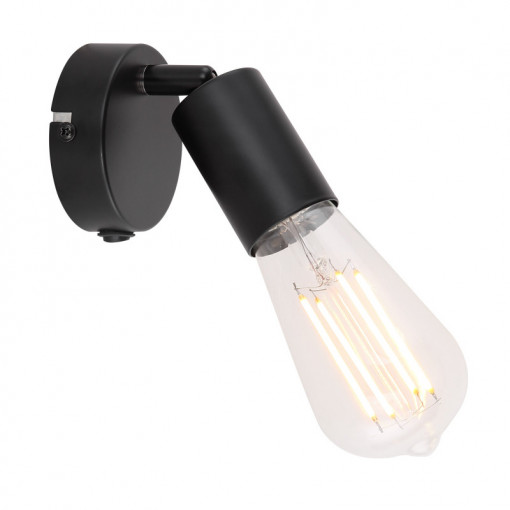 Spot Martha 54008-1, cu intrerupator, 1xE27, negru, IP20, Globo Lighting