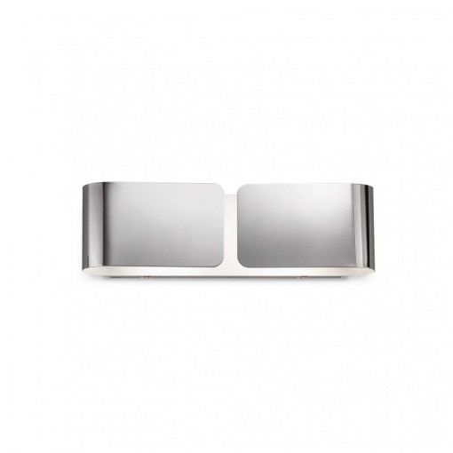 Aplica CLIP AP2 SMALL, metal, sticla, cromo, 2 becuri, dulie E27, 031361, Ideal Lux