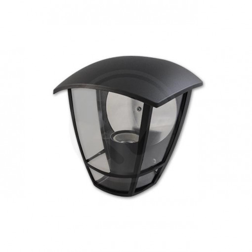 Aplica pentru exterior transparenta, neagra, 1 bec, dulie E27, IP44, Masterled