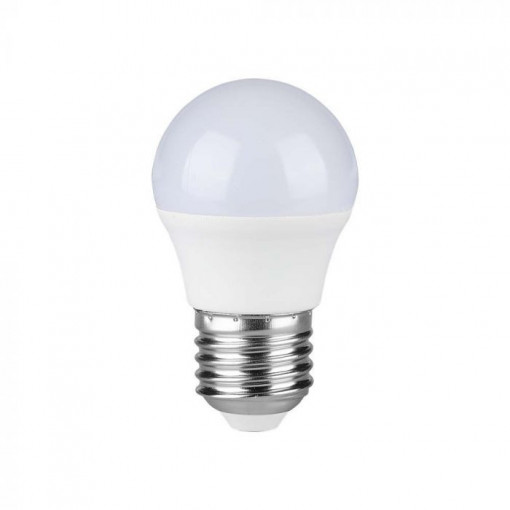 Bec LED sferic 5.5W (40W) cip Samsung, E27, G45, 470 lm, lumina neutra(4000K), opal, V-TAC