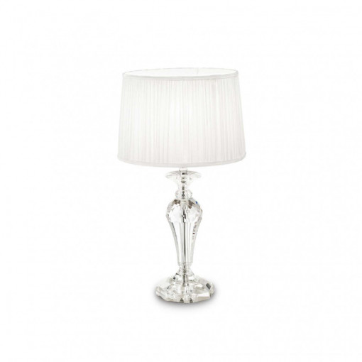 Lampa de birou KATE-2 TL1, sticla, alb, transparent, 1 bec, dulie E27, 122885, Ideal Lux