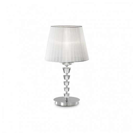 Lampa de birou PEGASO TL1, metal, textil, alb, 1 bec, dulie E27, 059259, Ideal Lux