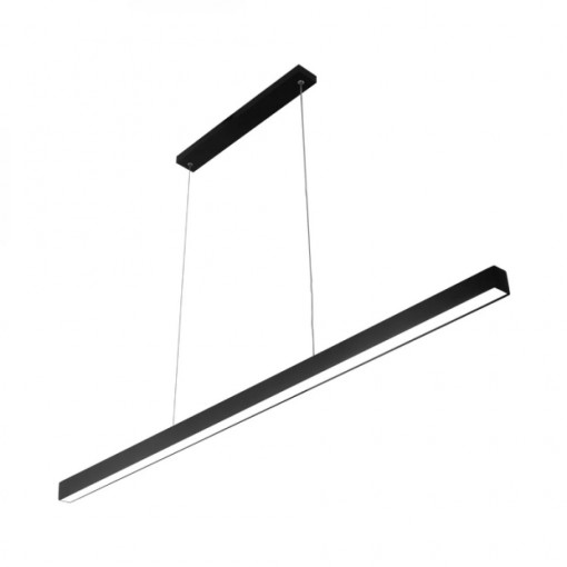 Lustra LED suspendata 30W, 1200mm, 3000lm, temperatura de culoare ajustabila(3000-6000 K), neagra, Lina