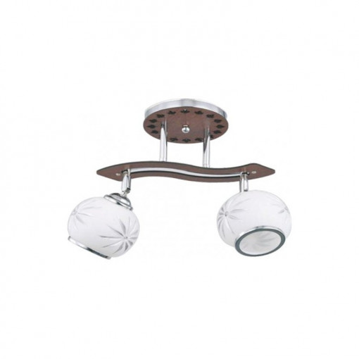 Lustra Youtan 2, 2 becuri, dulie E27,metal+ sticla, LY-3022 Klausen