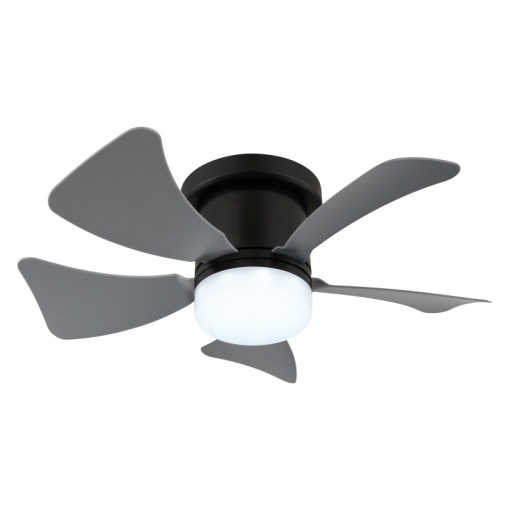 Plafoniera LED cu ventilator, 10W, 750lm, lumina calda/neutra/rece 3000-6500K, IP20, neagra, Globo
