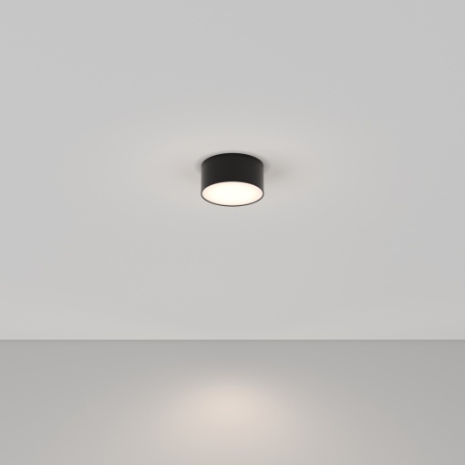 Plafoniera LED Zon C032CL-L12B4K, 12W, 1300lm, lumina neutra, IP20, neagra, Maytoni