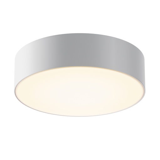 Plafoniera pentru exterior LED Zon O431CL-L30W3K, 30W, 2200lm, lumina calda, IP65, alba, Maytoni