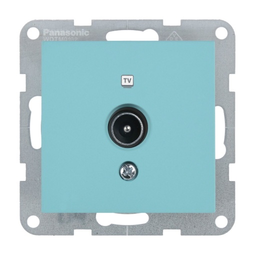 Priza TV finala, IP20, Turcoaz, Panasonic Karre Plus 55 Soft Touch