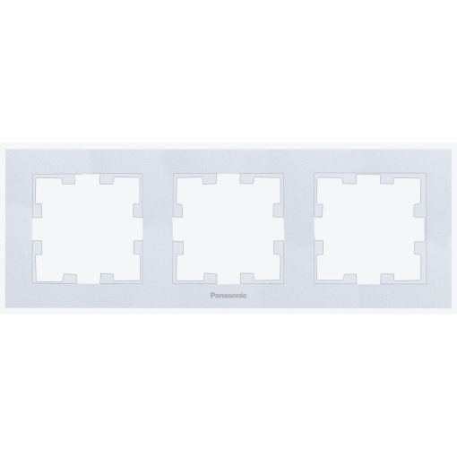 Rama tripla orizontala, IP20, Argintiu, Panasonic Karre Plus 55