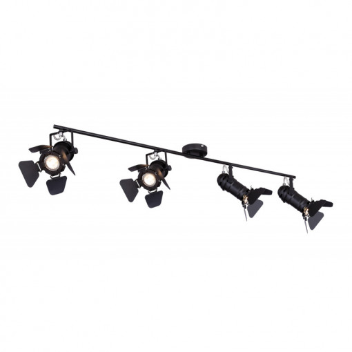 Spot Egon 54650-4B, 4xGU10, negru, IP20, Globo Lighting