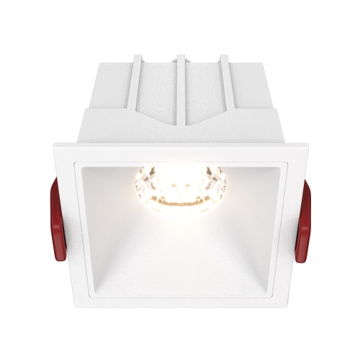 Spot LED incastrat Maytoni DL043-01-10W3K-D-SQ-W, 10W, 500lm, 3000K, IP20, alb, dimabil