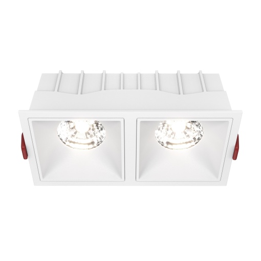 Spot LED incastrat Maytoni DL043-02-15W4K-SQ-W, 30W, 2500lm, 4000K, IP20, alb