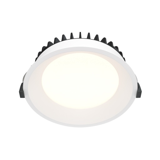 Spot LED Okno DL055-18W3K-W, incastrat, 18W, 1400lm, lumina calda, IP44, alb, Maytoni