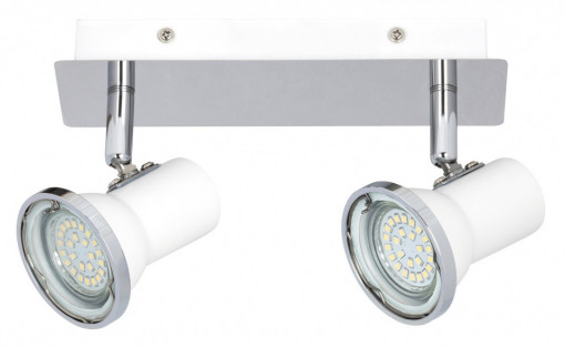 Spot LED Steve 5498-RAB, 2xGU10, 9W, 860lm, lumina neutra, IP44, alb, Rabalux