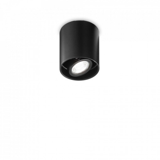 Spot MOOD PL1 D09 rotund, metal, negru, 1 bec, dulie GU10, 243924, Ideal Lux [1]- savelectro.ro