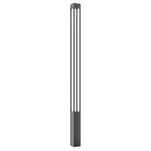 Stalp pentru exterior LED Elbe O424FL-L25GF, 25W, 1500lm, lumina calda, IP65, grafit, Maytoni