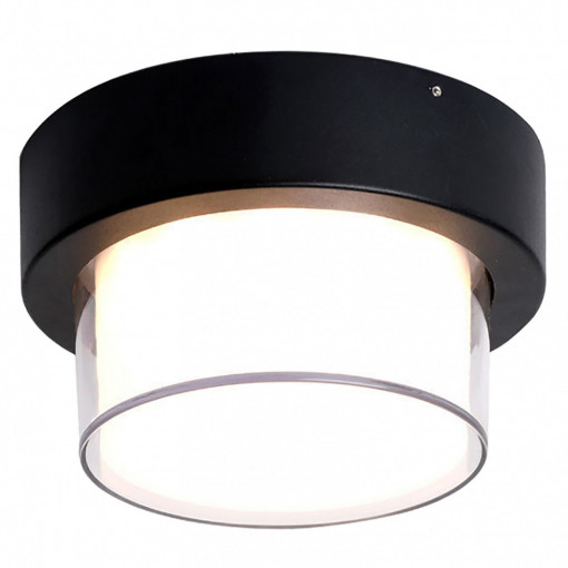Aplica LED pentru exterior Feiss, rotunda, 12 W, 900 lm, lumina neutra (4000K), neagra, sticla, Klausen