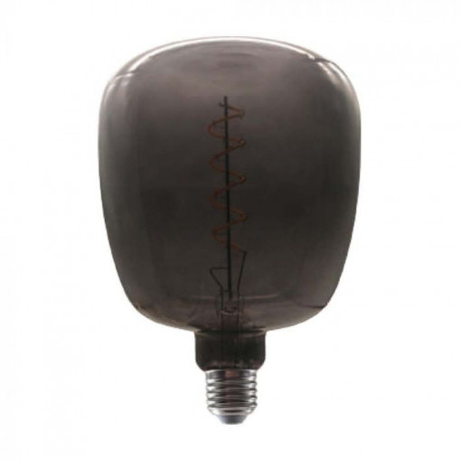Bec LED decorativ V-TAC, E27, 4W, sticla fumurie, forma vaza, lumina calda (2200 K), clasa energetica G