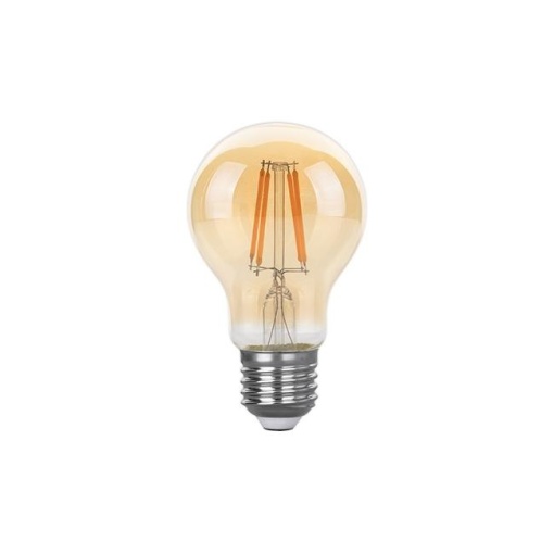 Bec LED Vintage filament Masterled, A60, E27, 6W(55W), 650 lm, lumina calda (2200K), auriu, clasa energetica F