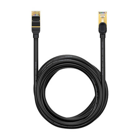 Cablu de rețea Ethernet RJ45, 10 Gbps,10 m, negru, Baseus