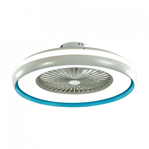 Candelabru LED VT-7934, cu ventilator, telecomanda, 35W, 3000lm, lumina rece, neutra, calda, albastru, IP20, V-TAC