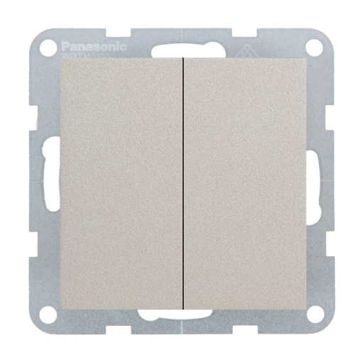 Intrerupator dublu 10A, IP20, Bronz, Panasonic Karre Plus 55