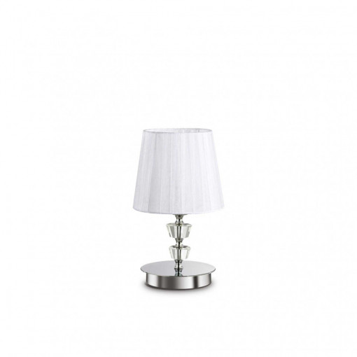 Lampa de birou PEGASO TL1, metal, textil, alb, 1 bec, dulie E14, 059266, Ideal Lux