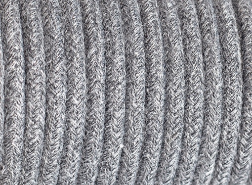 Pachet 2m Cablu textil mohair gri 3x0.75