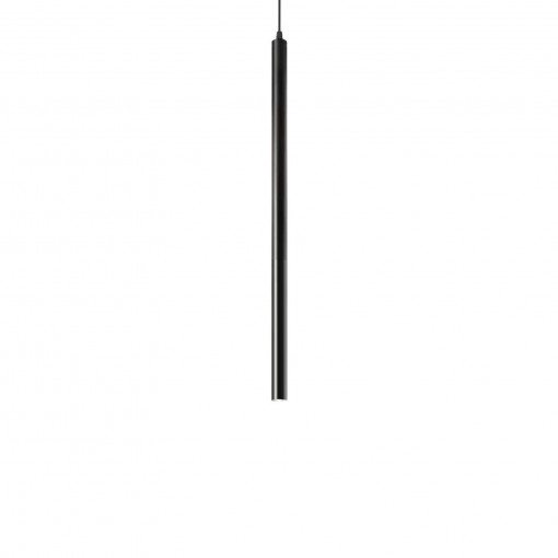 Pendul LED Ultrathin 156699, rotund, 11.5W, 1250lm, lumina calda, negru, IP20, Ideal Lux