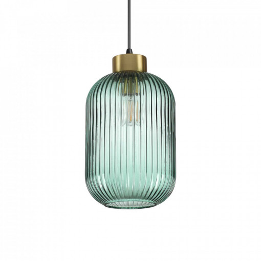 Pendul MINT-3 SP1, metal, sticla, verde, 1 bec, dulie E27, 237497, Ideal Lux