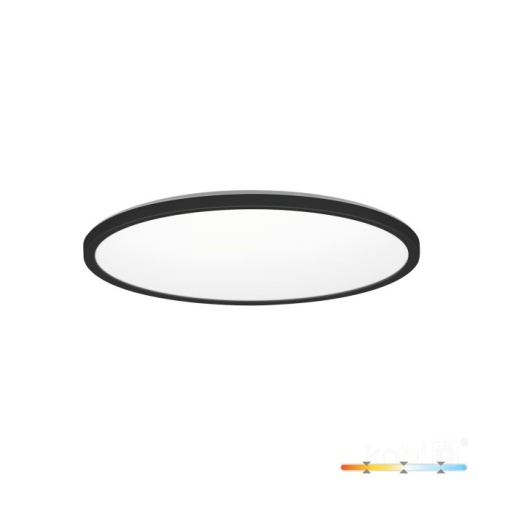 Plafoniera LED Nivera rotunda 12W, 1140lm, IP54, lumina calda/neutra/rece, neagra, Kobi