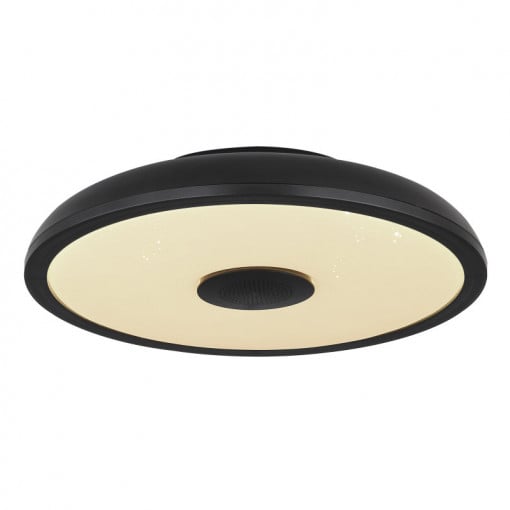 Plafoniera LED Raffy 41366B, cu telecomandă, 18W, 800lm, lumina calda+neutra+rece, IP20, neagra, Globo Lighting