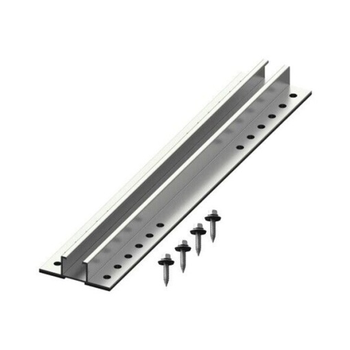 Sina minirail pentru panouri fotovoltaice, 70x22x380 mm, 4 suruburi incluse