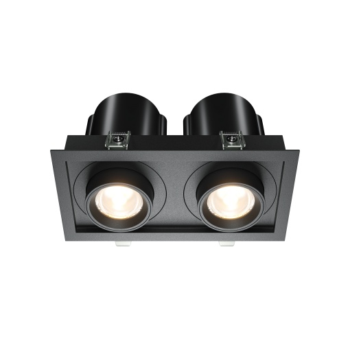 Spot LED 20W Incastrat, Maytoni, 1450lm, Lumina Calda (3000K), Negru